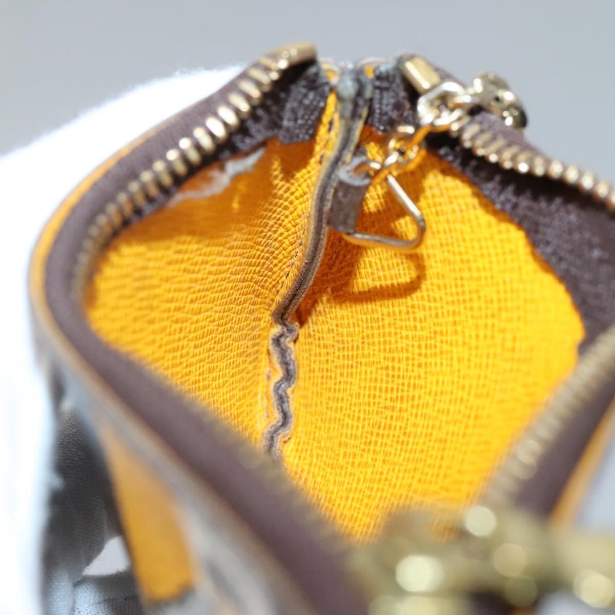 LOUIS VUITTON Monogram Groom Pochette Cles Coin Purse Jaune M60033 Auth 139206