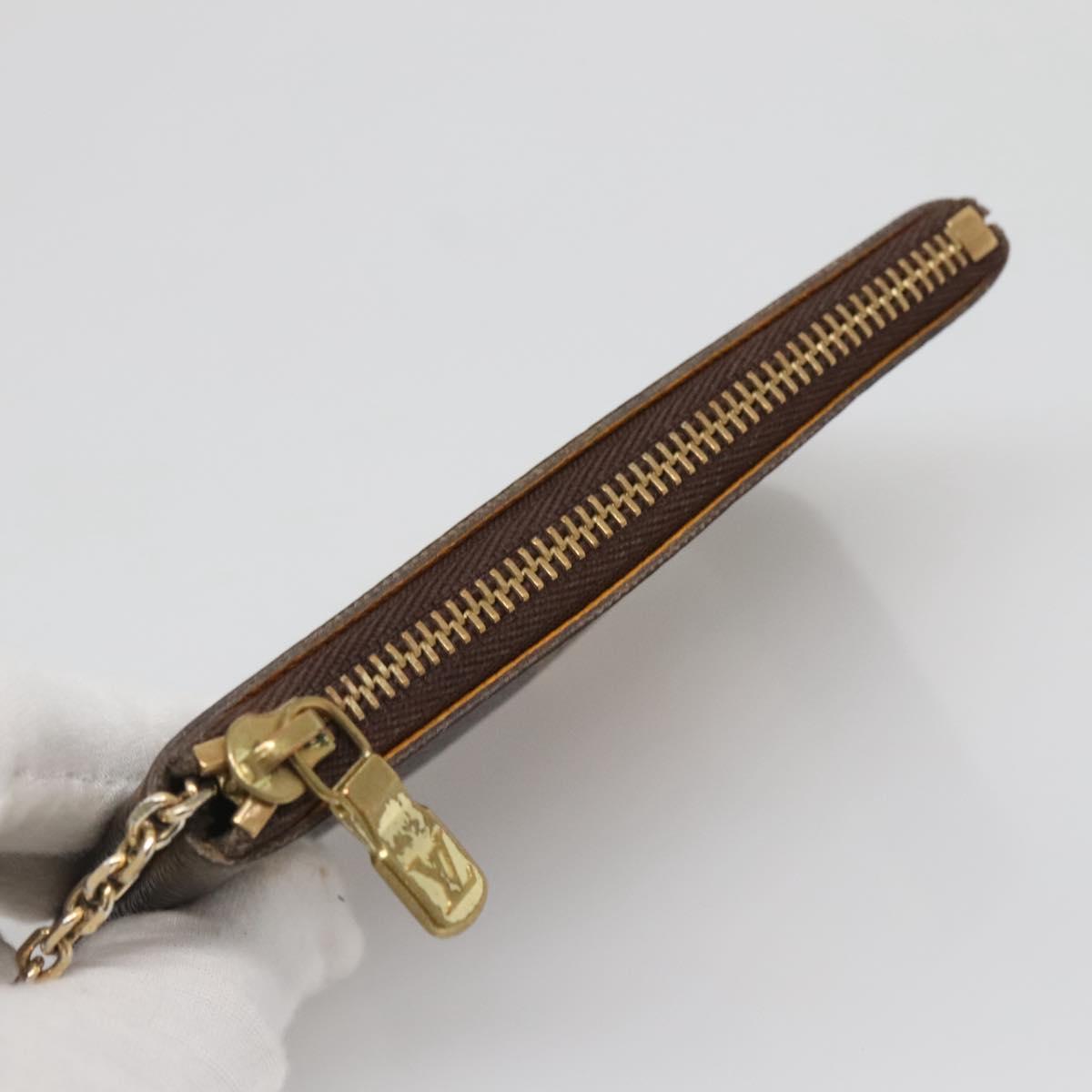 LOUIS VUITTON Monogram Groom Pochette Cles Coin Purse Jaune M60033 Auth 139206
