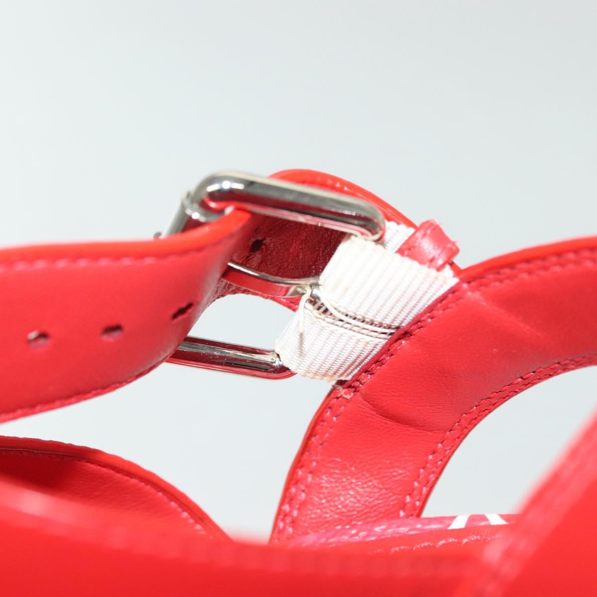 LOUIS VUITTON Monogram Escal Starboard Line Sandals Red LV Auth 139208
