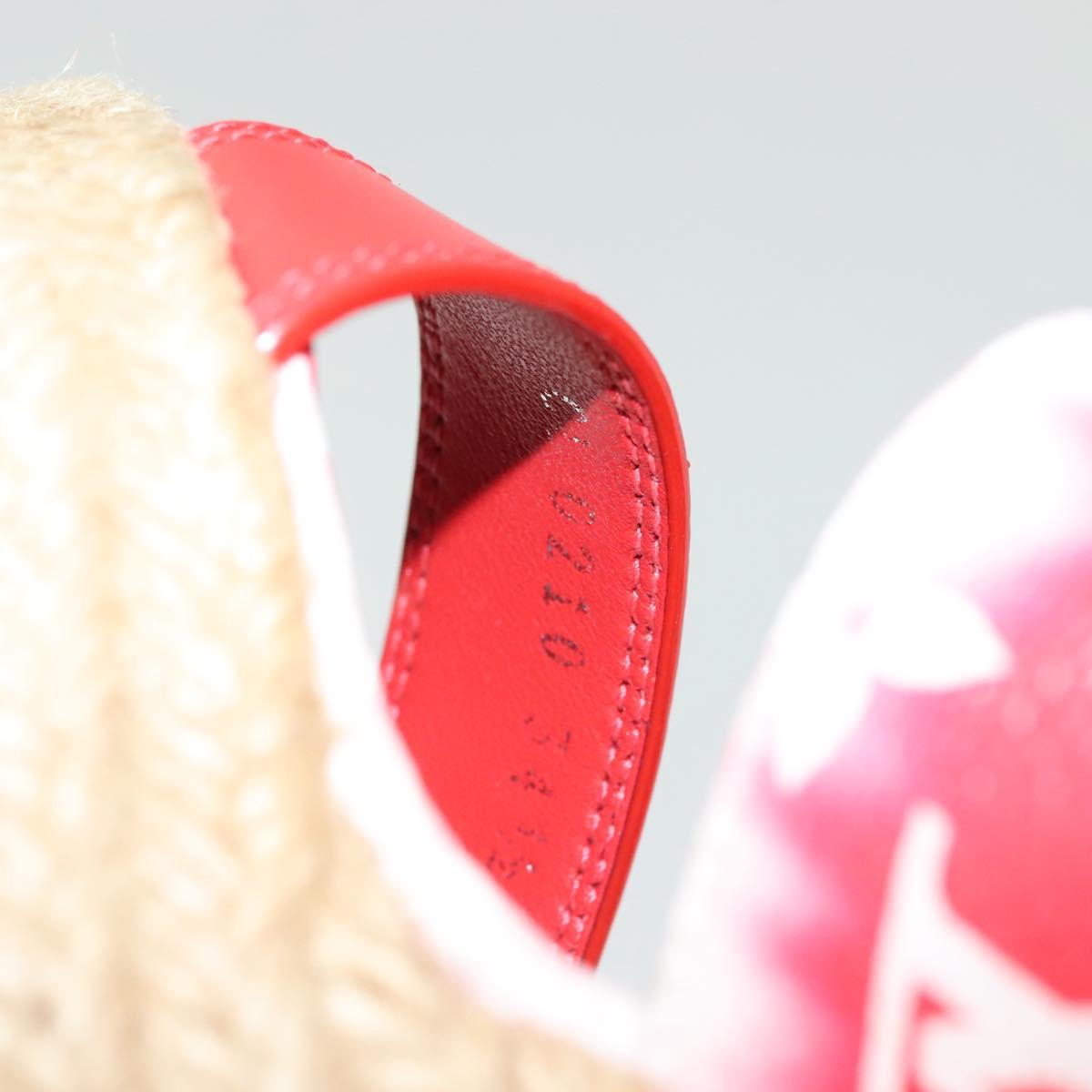 LOUIS VUITTON Monogram Escal Starboard Line Sandals Red LV Auth 139208