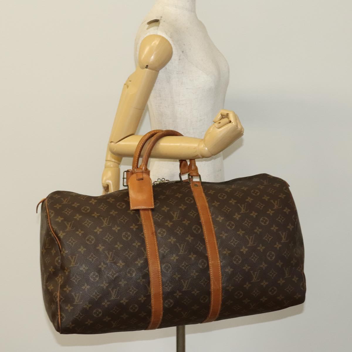 LOUIS VUITTON Monogram Keepall 55 Boston Bag M41424 LV Auth 139234