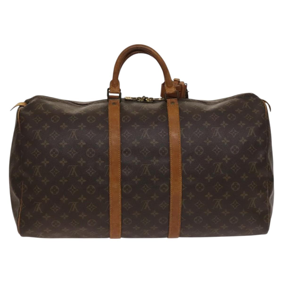 LOUIS VUITTON Monogram Keepall 55 Boston Bag M41424 LV Auth 139234