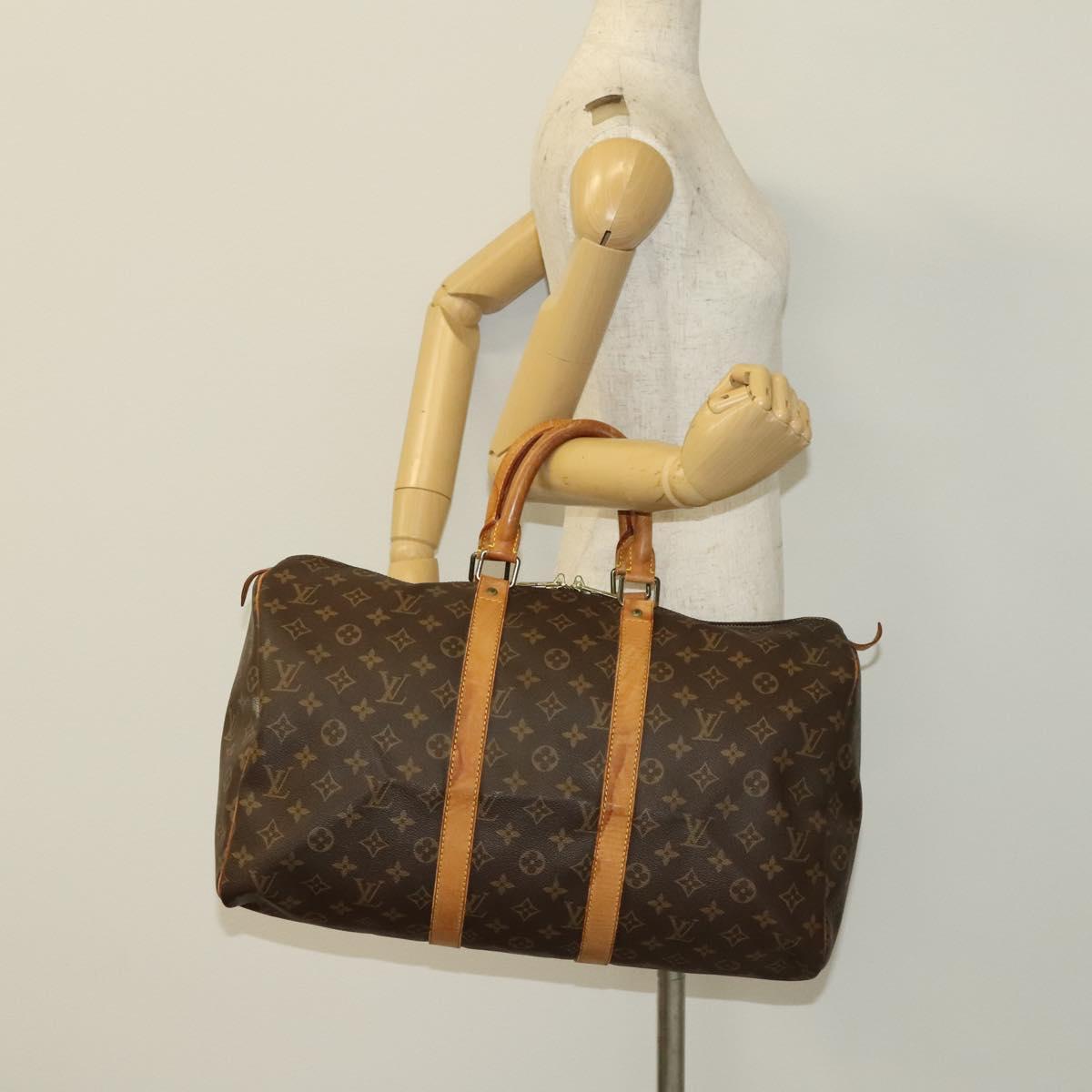 LOUIS VUITTON Monogram Keepall 45 Boston Bag M41428 LV Auth 139238