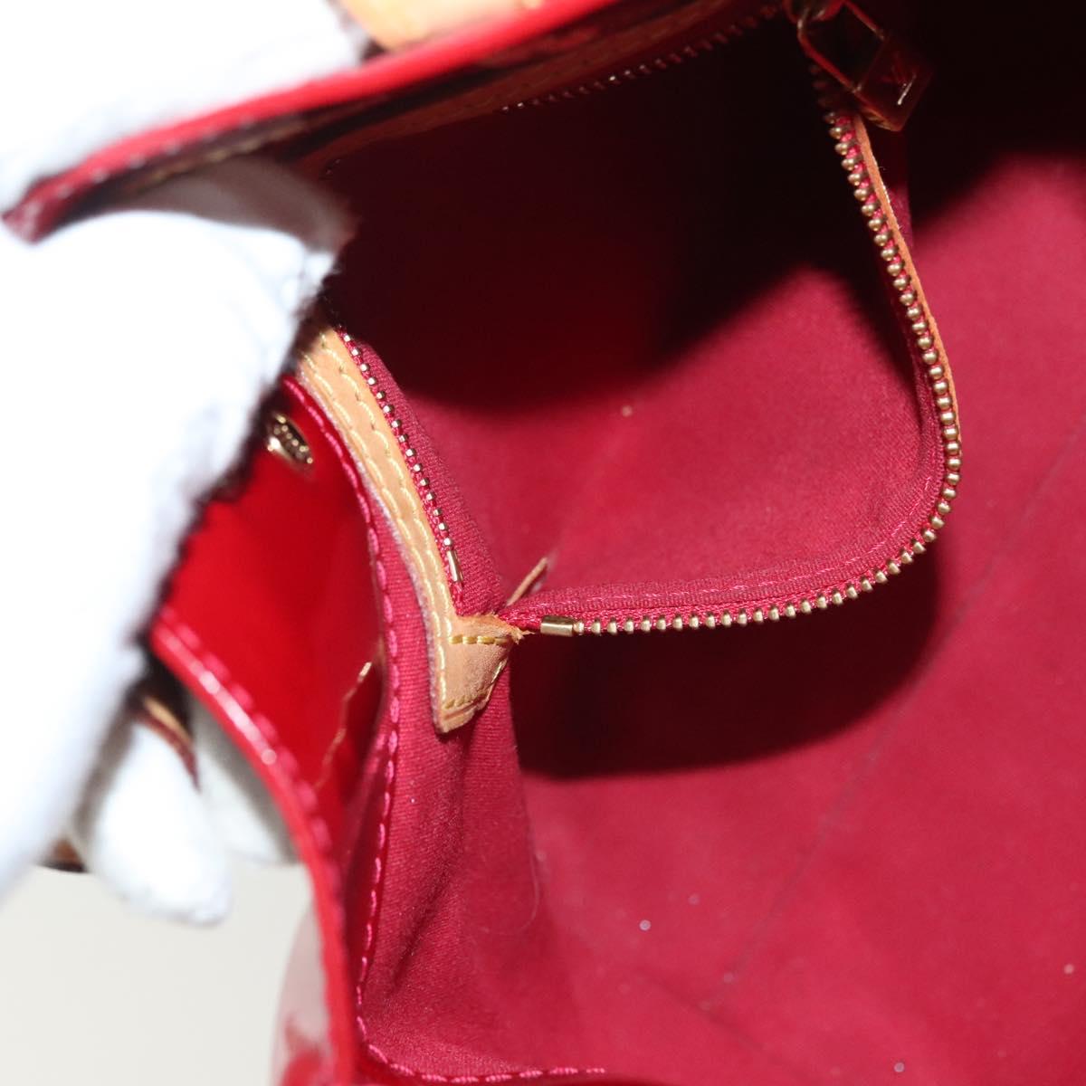 LOUIS VUITTON Monogram Vernis Reade PM Hand Bag Pomme D'amour M91990 Auth 139246