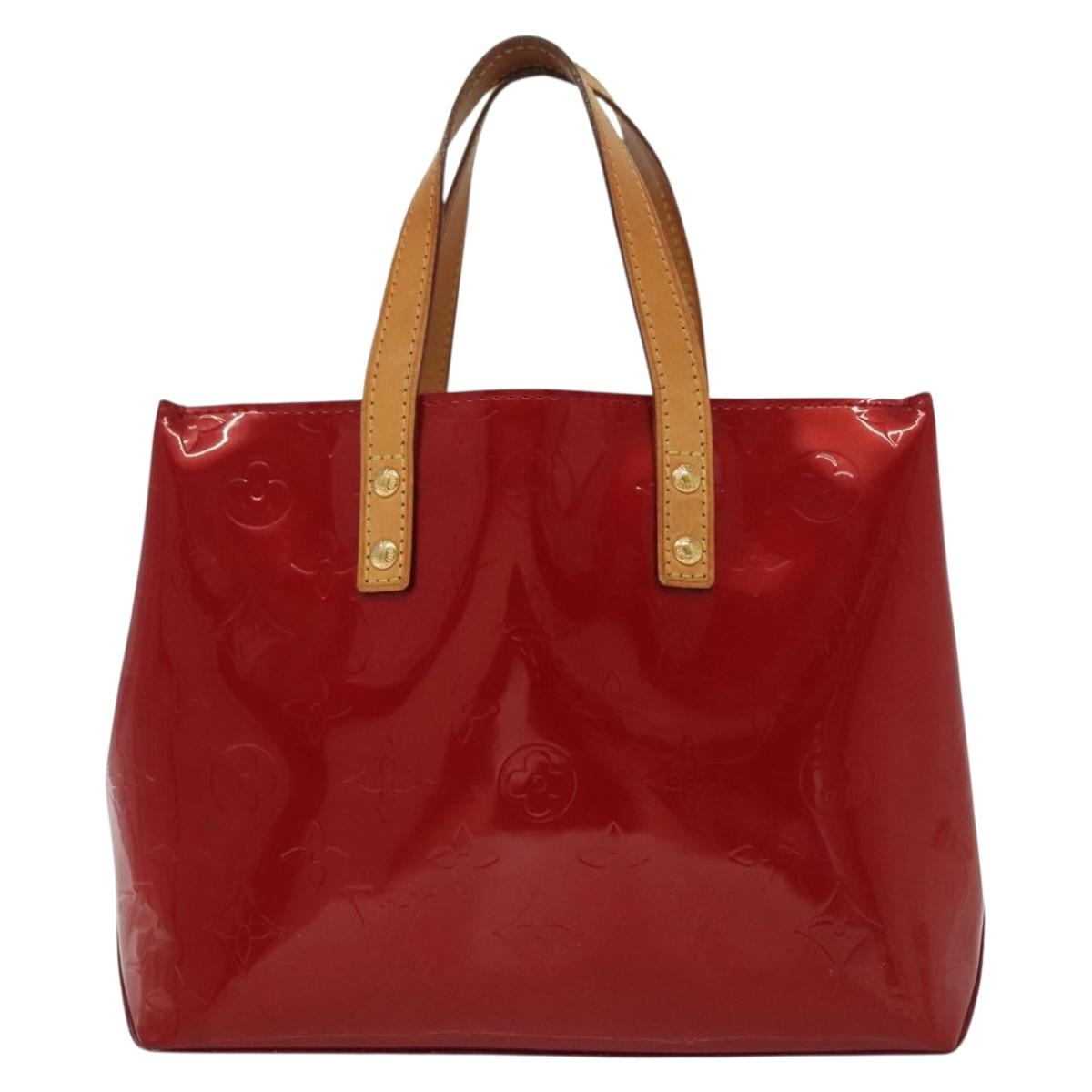 LOUIS VUITTON Monogram Vernis Reade PM Hand Bag Pomme D'amour M91990 Auth 139246