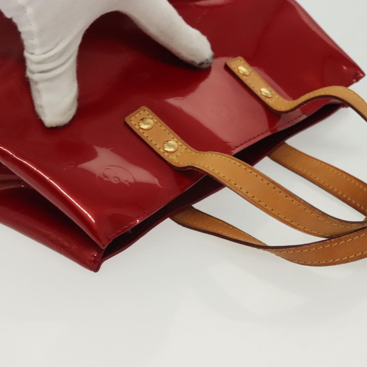 LOUIS VUITTON Monogram Vernis Reade PM Hand Bag Pomme D'amour M91990 Auth 139246