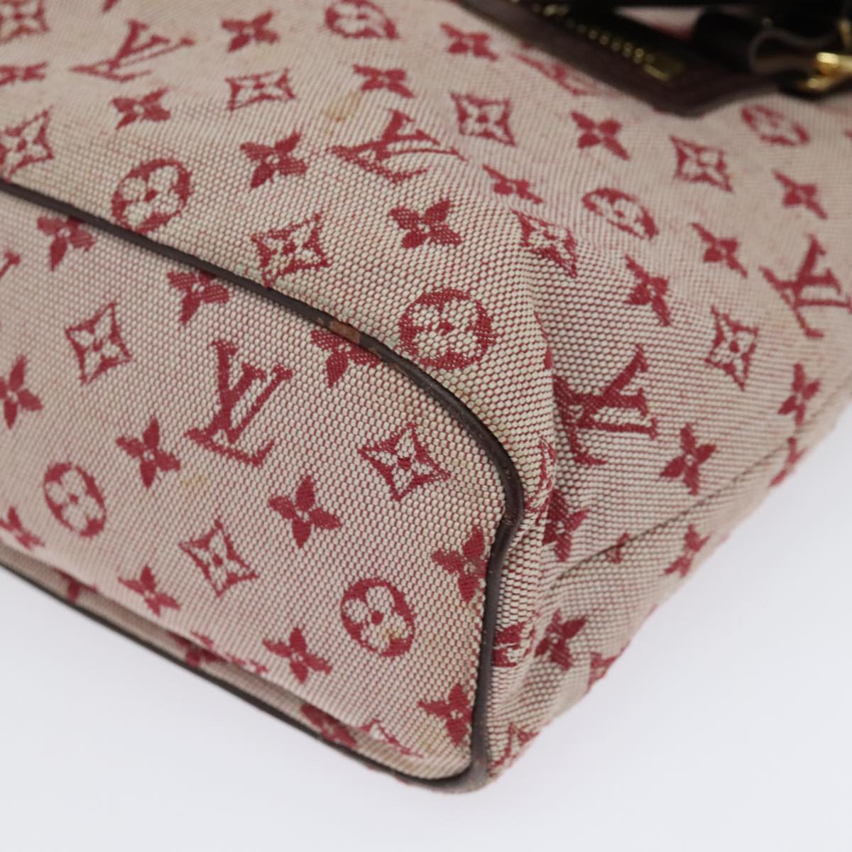 LOUIS VUITTON Monogram Mini Lucille PM Hand Bag Red M92678 LV Auth 139254