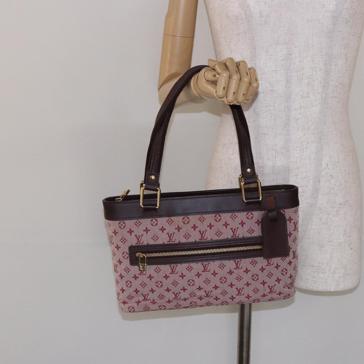 LOUIS VUITTON Monogram Mini Lucille PM Hand Bag Red M92678 LV Auth 139254