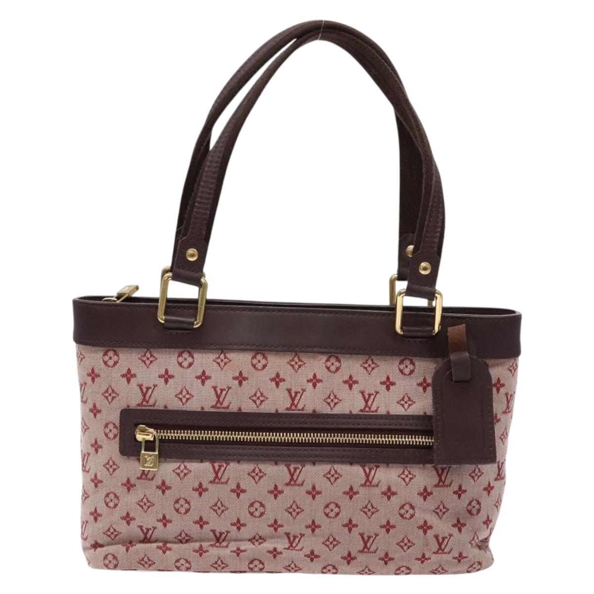 LOUIS VUITTON Monogram Mini Lucille PM Hand Bag Red M92678 LV Auth 139254