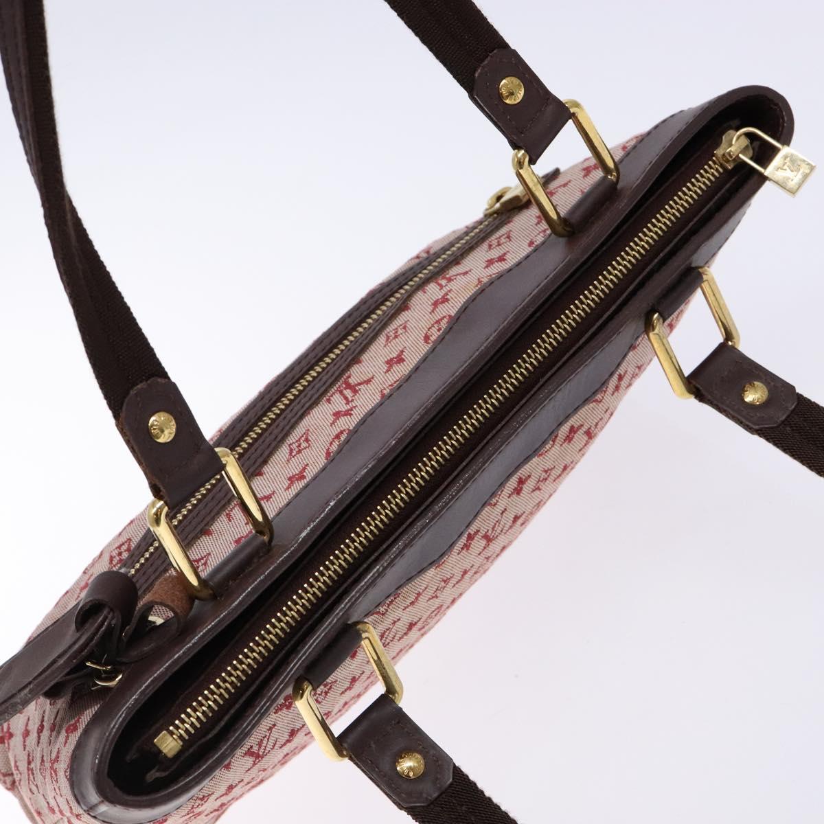 LOUIS VUITTON Monogram Mini Lucille PM Hand Bag Red M92678 LV Auth 139254