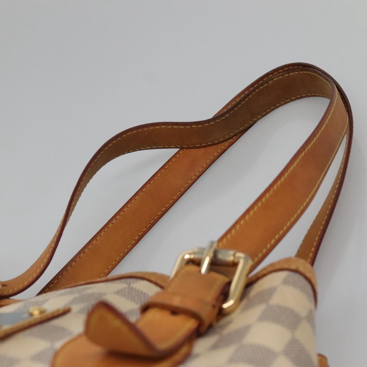 LOUIS VUITTON Damier Azur Hampstead MM Tote Bag N51206 LV Auth 139255