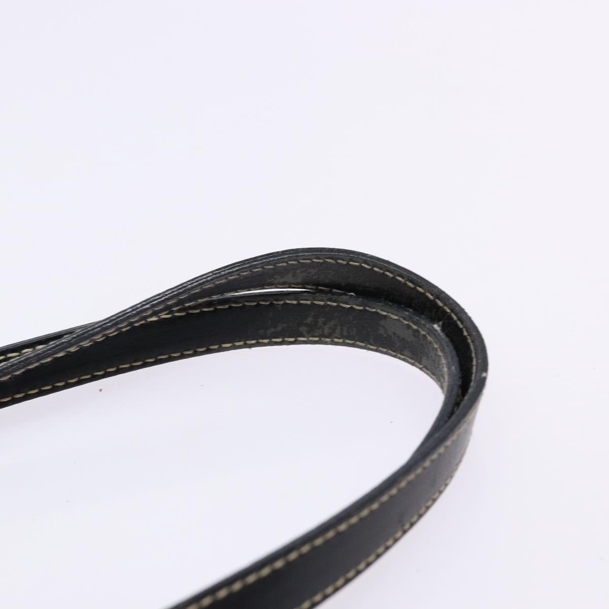 PRADA Tote Bag Nylon Black Silver Auth 139261