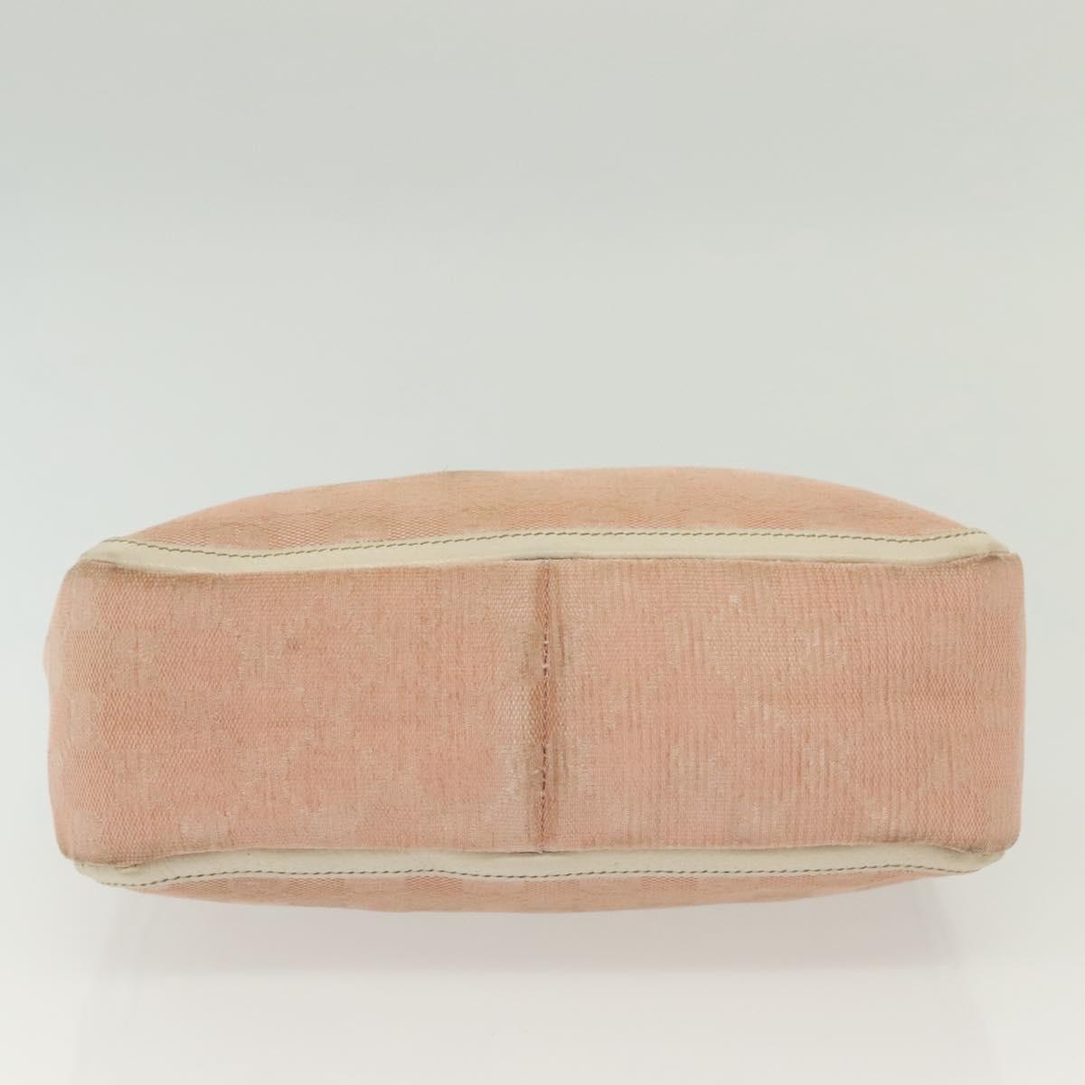 GUCCI GG Canvas Shoulder Bag Pink Gold 146244 Auth 139270