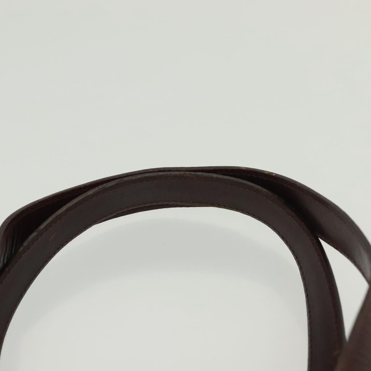 FENDI Zucca Canvas Hand Bag Black Brown Auth 139279