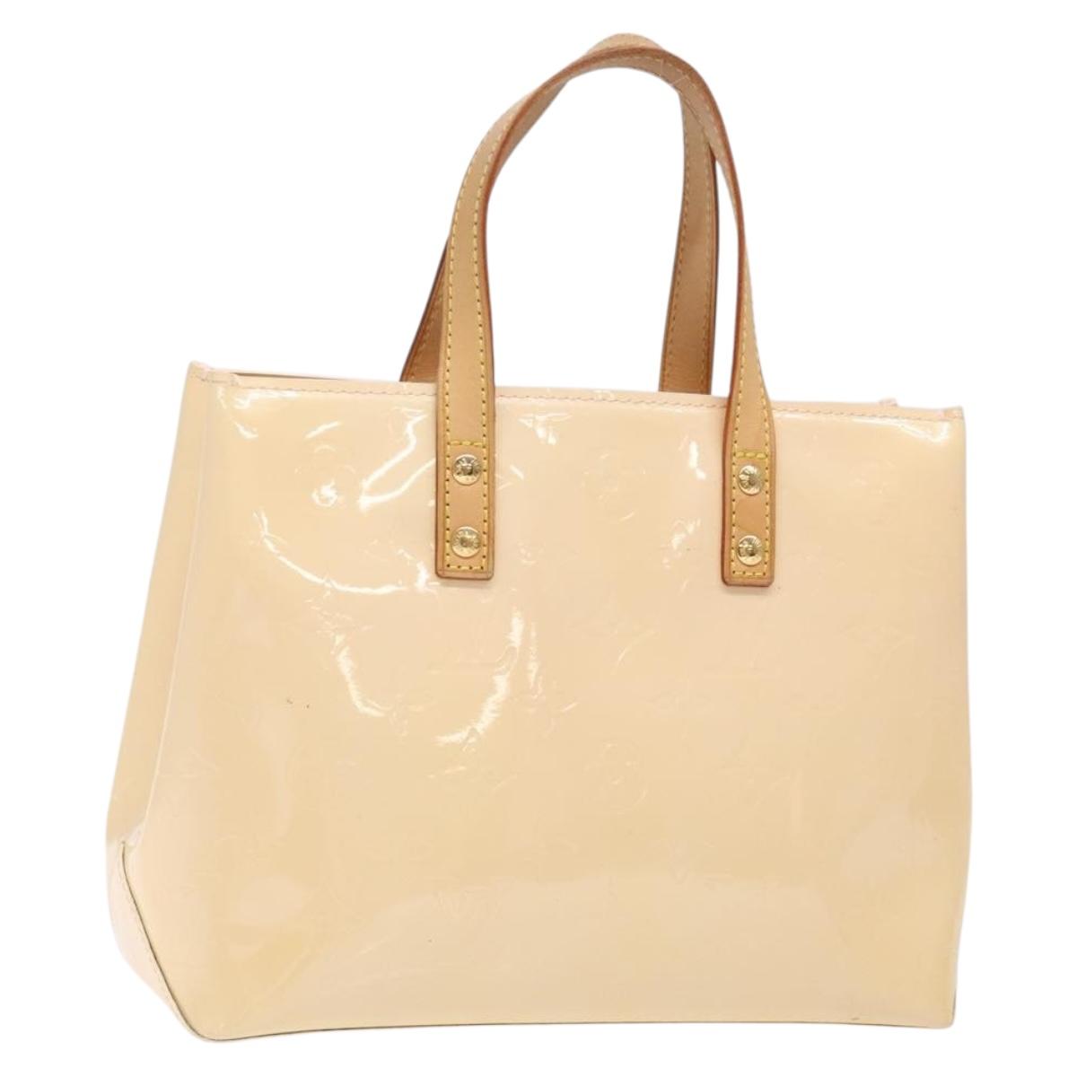 LOUIS VUITTON Monogram Vernis Reade PM Bag Marshmallow Pink M91306 Auth 139303
