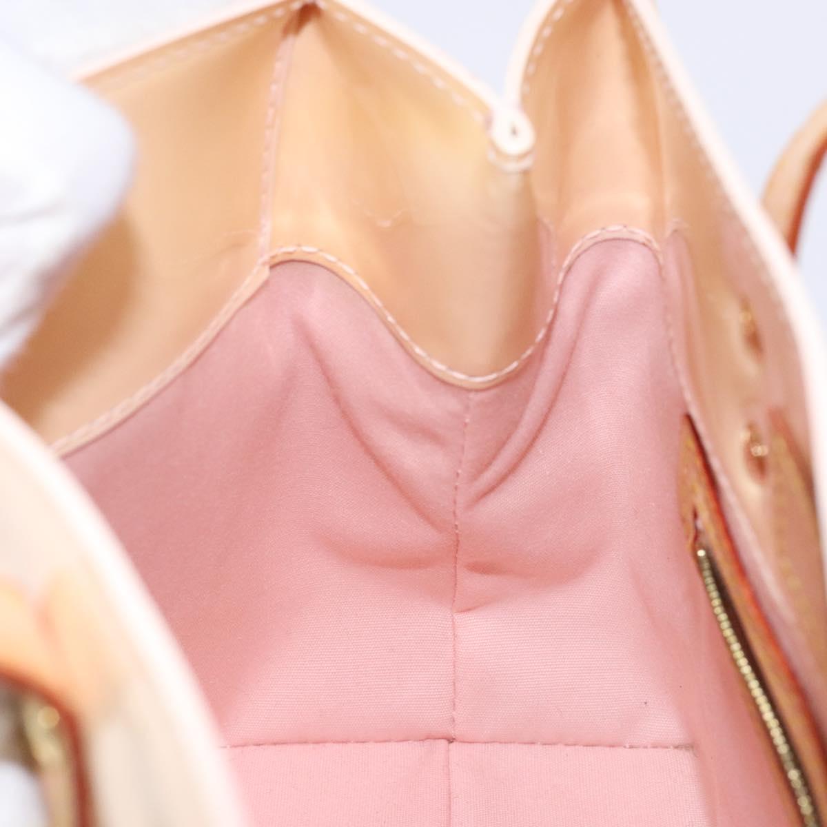 LOUIS VUITTON Monogram Vernis Reade PM Bag Marshmallow Pink M91306 Auth 139303