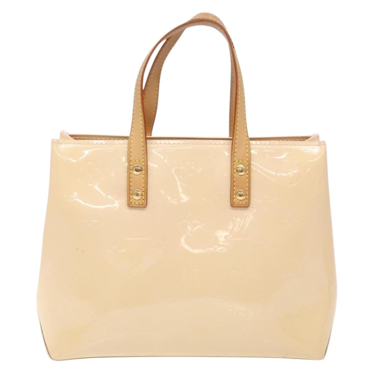 LOUIS VUITTON Monogram Vernis Reade PM Bag Marshmallow Pink M91306 Auth 139303
