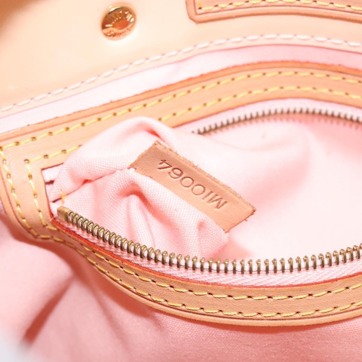 LOUIS VUITTON Monogram Vernis Reade PM Bag Marshmallow Pink M91306 Auth 139303