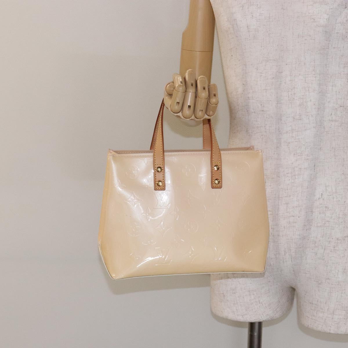 LOUIS VUITTON Monogram Vernis Reade PM Bag Marshmallow Pink M91306 Auth 139303