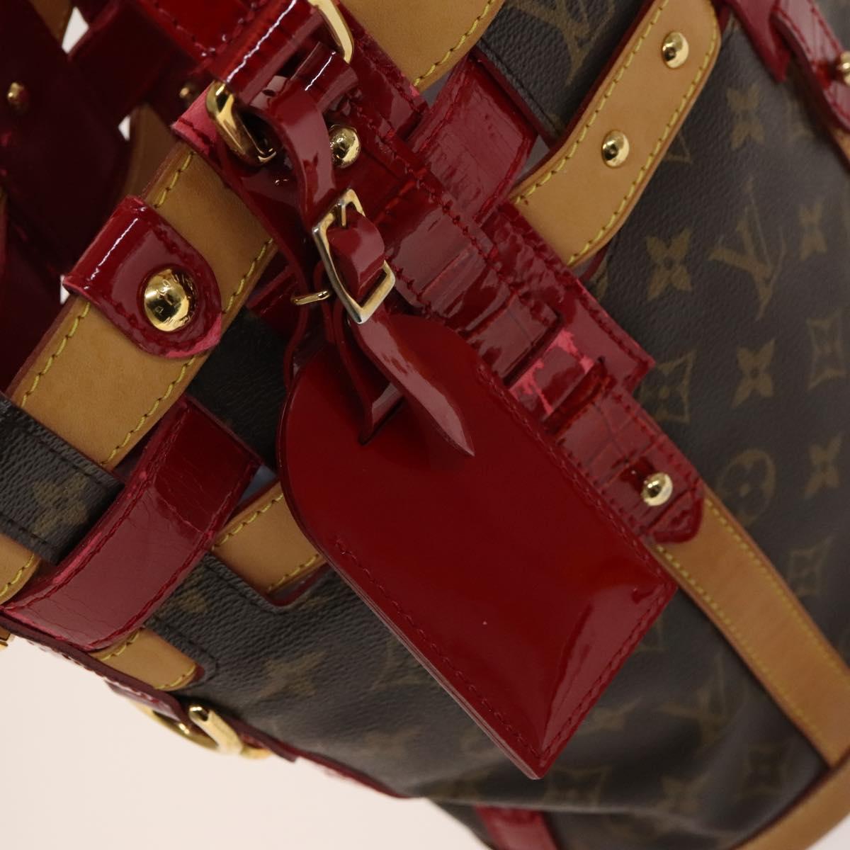 LOUIS VUITTON Monogram Ruby Neo Bucket Tote Bag Red M95613 LV Auth 139320