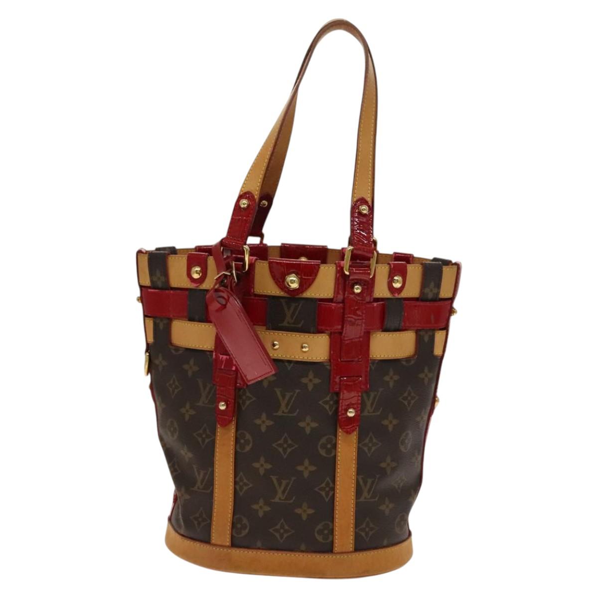 LOUIS VUITTON Monogram Ruby Neo Bucket Tote Bag Red M95613 LV Auth 139320