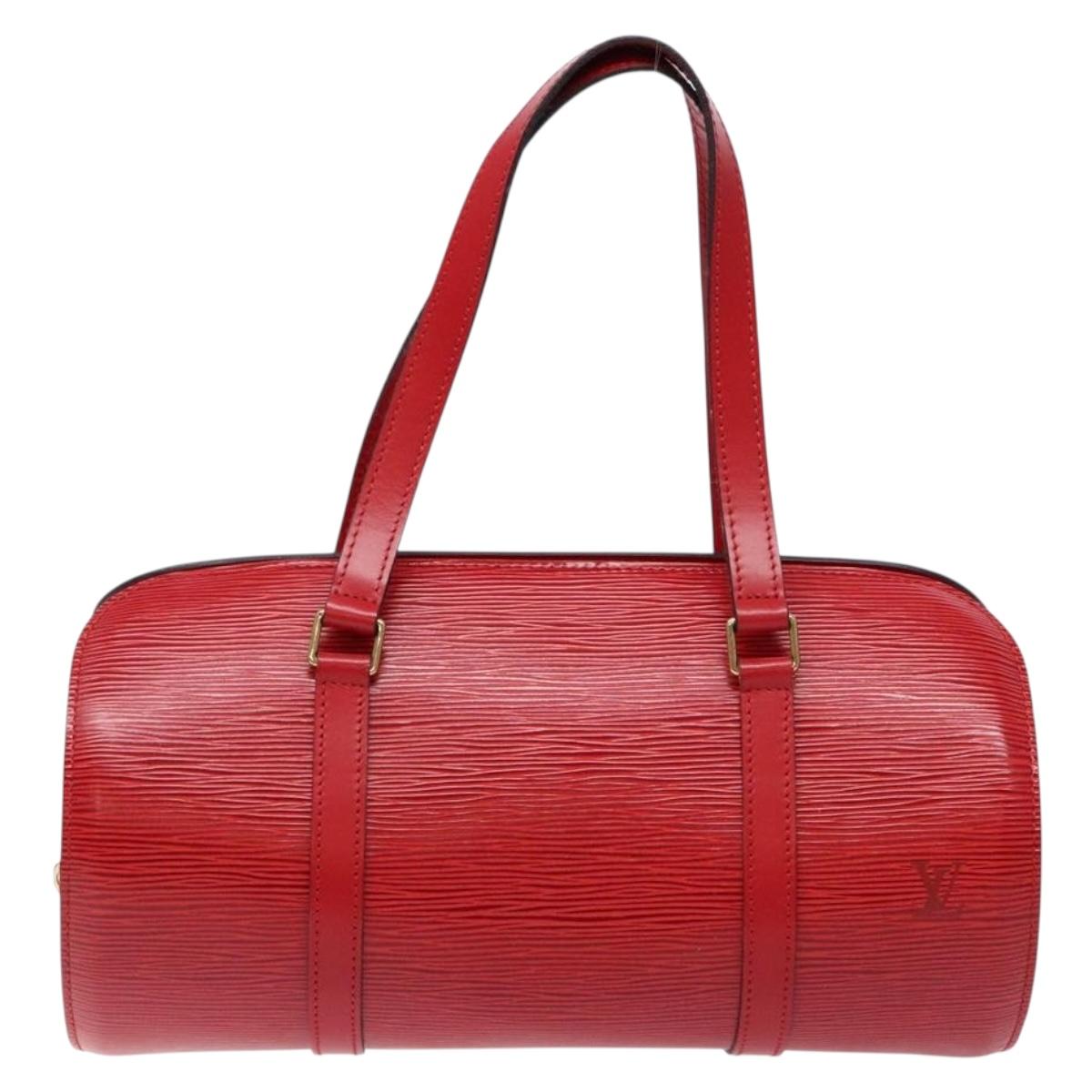 LOUIS VUITTON Epi Soufflot Hand Bag Red M52227 LV Auth 139322