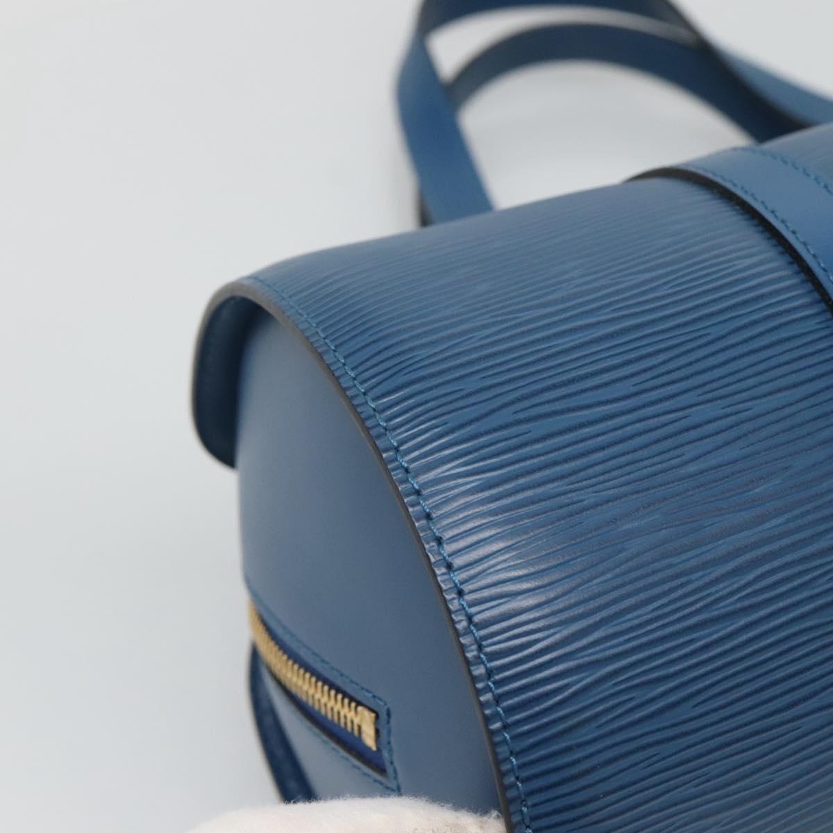 LOUIS VUITTON Epi Soufflot Hand Bag Blue M52225 LV Auth 139328