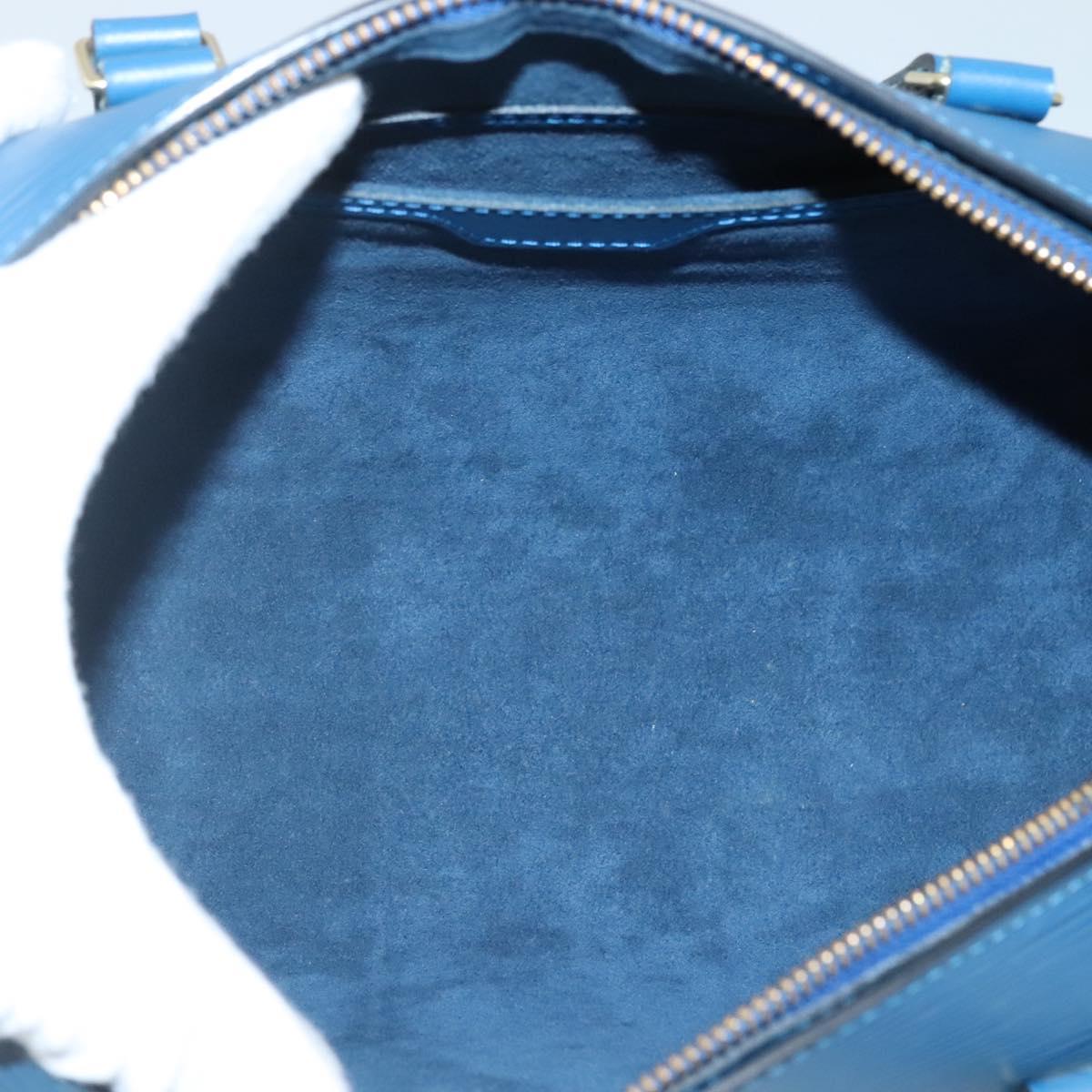 LOUIS VUITTON Epi Soufflot Hand Bag Blue M52225 LV Auth 139328