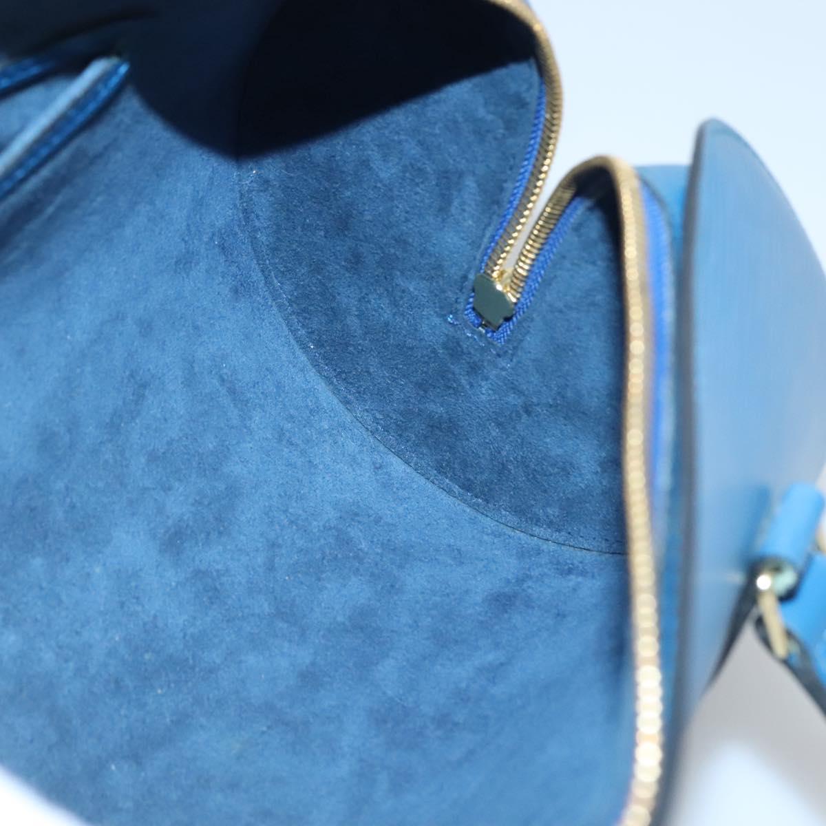 LOUIS VUITTON Epi Soufflot Hand Bag Blue M52225 LV Auth 139328