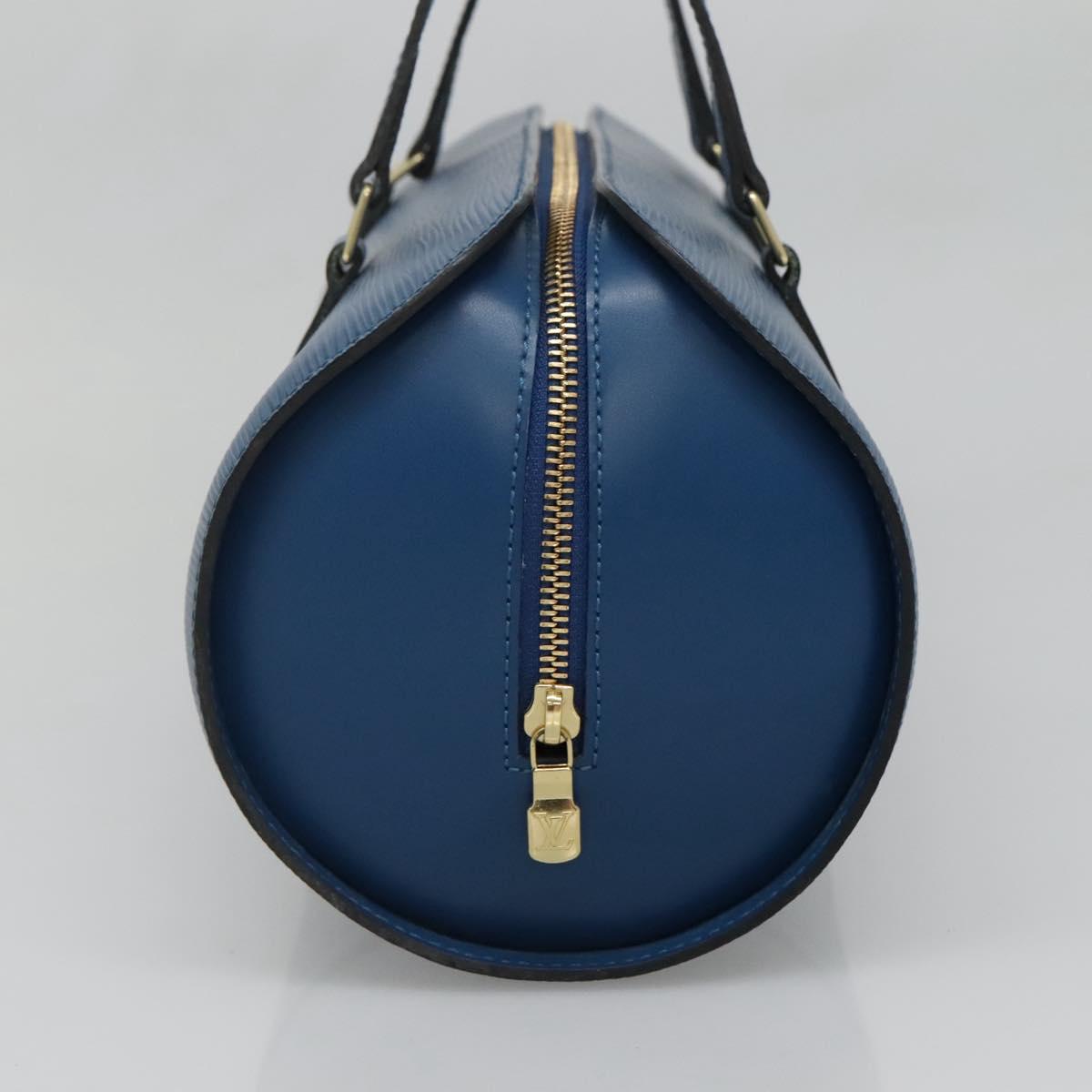 LOUIS VUITTON Epi Soufflot Hand Bag Blue M52225 LV Auth 139328