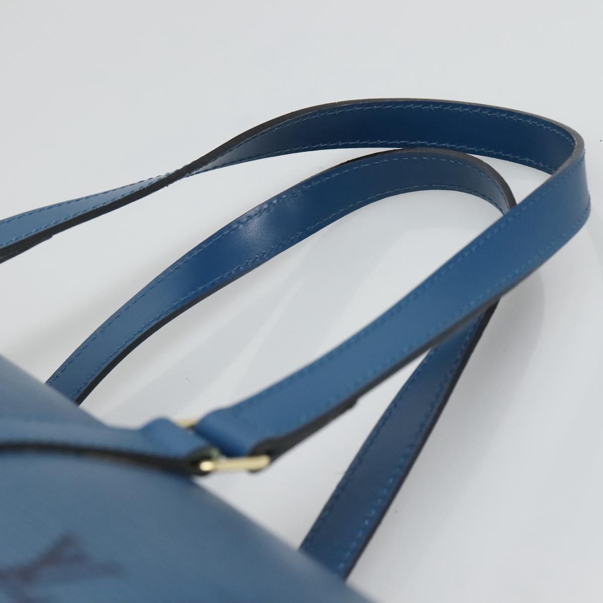 LOUIS VUITTON Epi Soufflot Hand Bag Blue M52225 LV Auth 139328