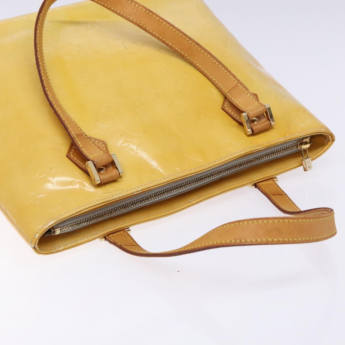 LOUIS VUITTON Monogram Vernis Houston Hand Bag Gris M91053 LV Auth 139349