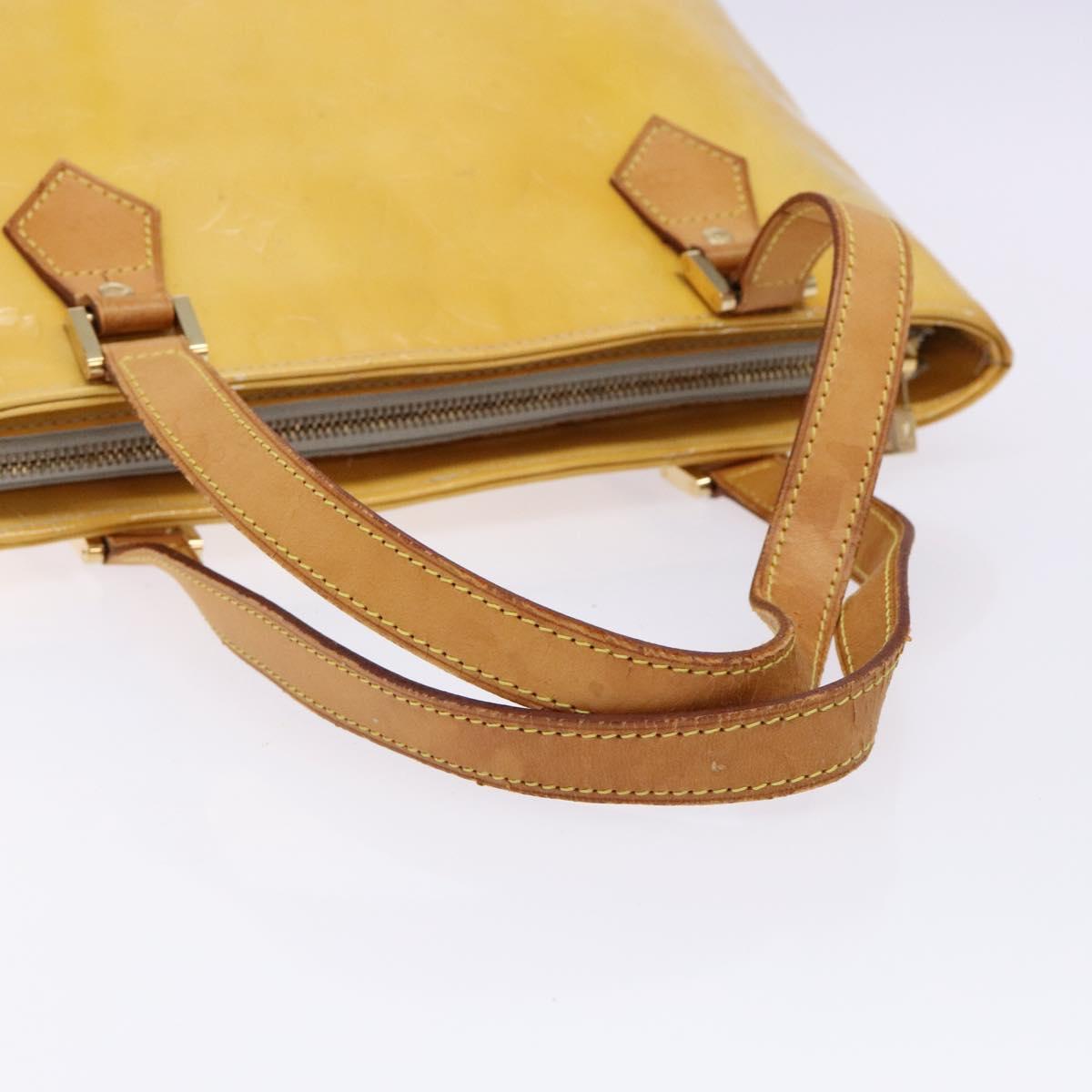 LOUIS VUITTON Monogram Vernis Houston Hand Bag Gris M91053 LV Auth 139349