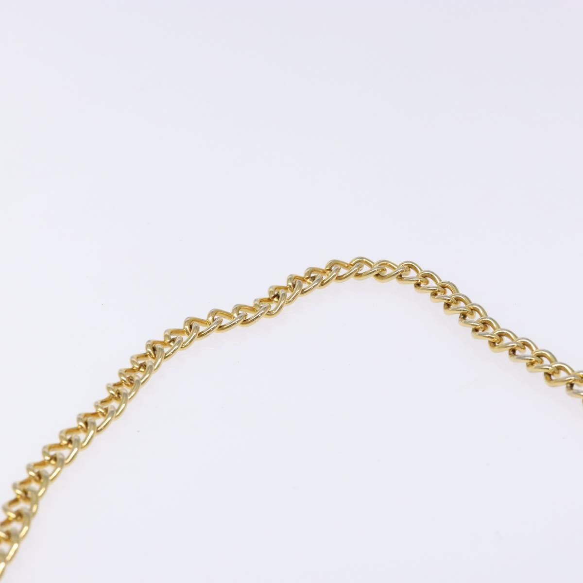 Salvatore Ferragamo Gancini Chain Shoulder Bag Enamel Black Gold Auth 139352