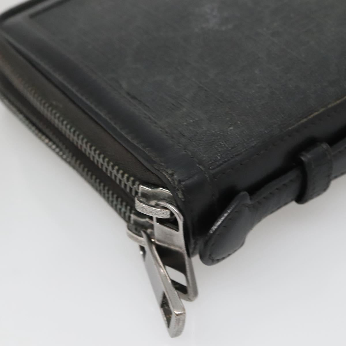 GUCCI GG Supreme Travel Case PVC Black 409206 Auth 139365
