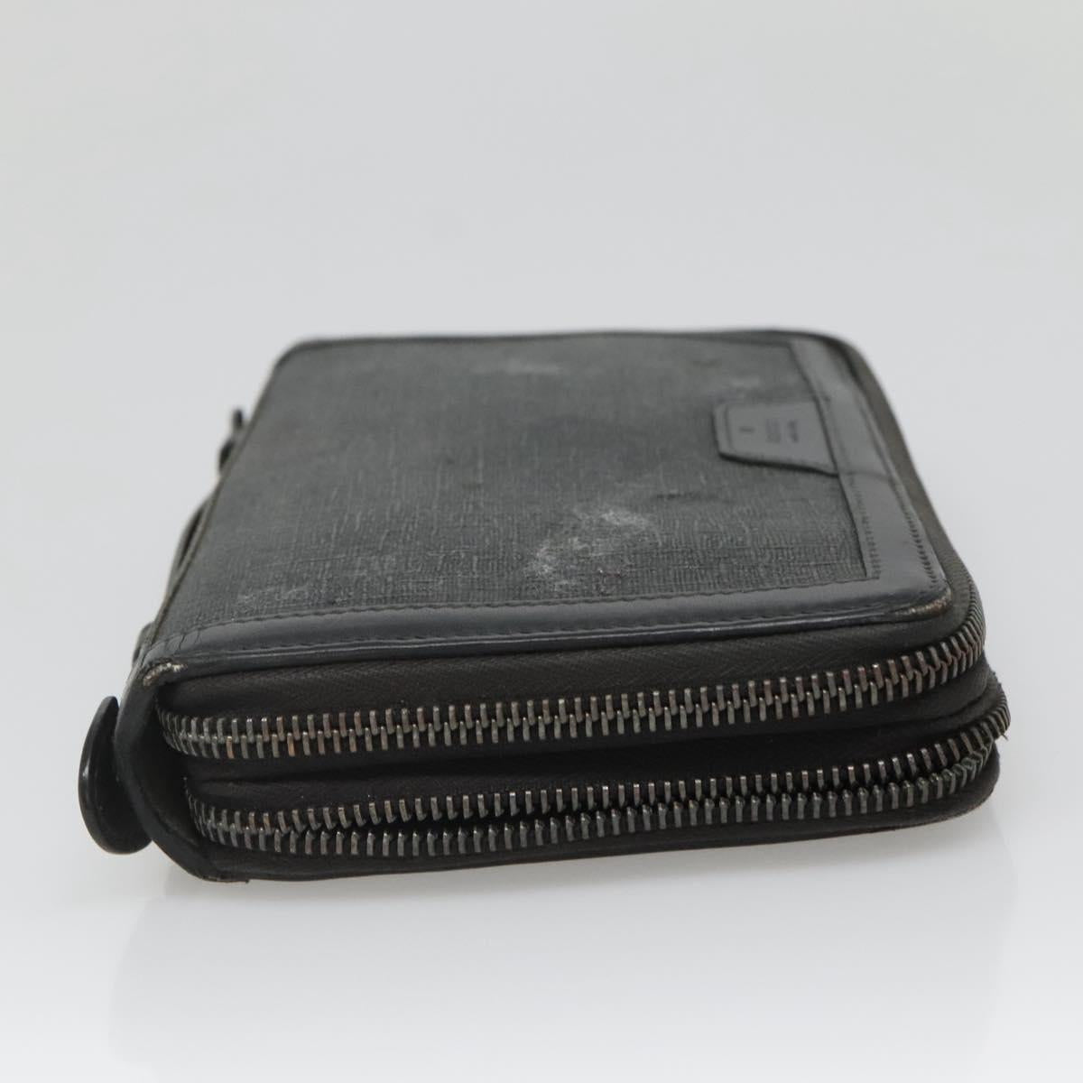 GUCCI GG Supreme Travel Case PVC Black 409206 Auth 139365