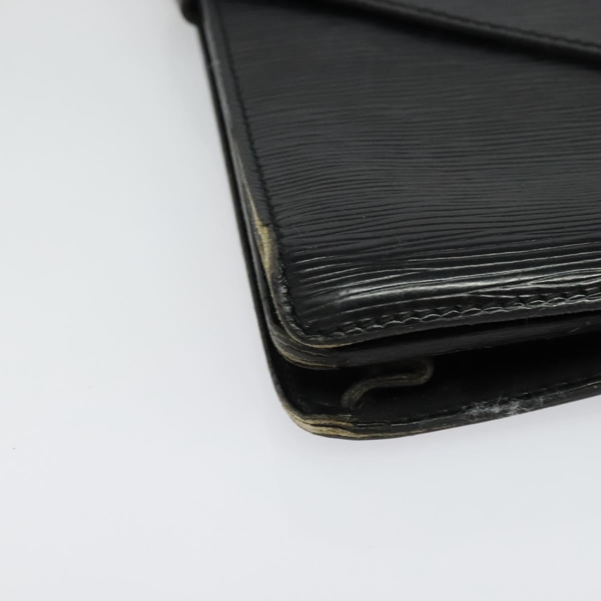LOUIS VUITTON Epi Biface Clutch Bag Black M52322 LV Auth 139387