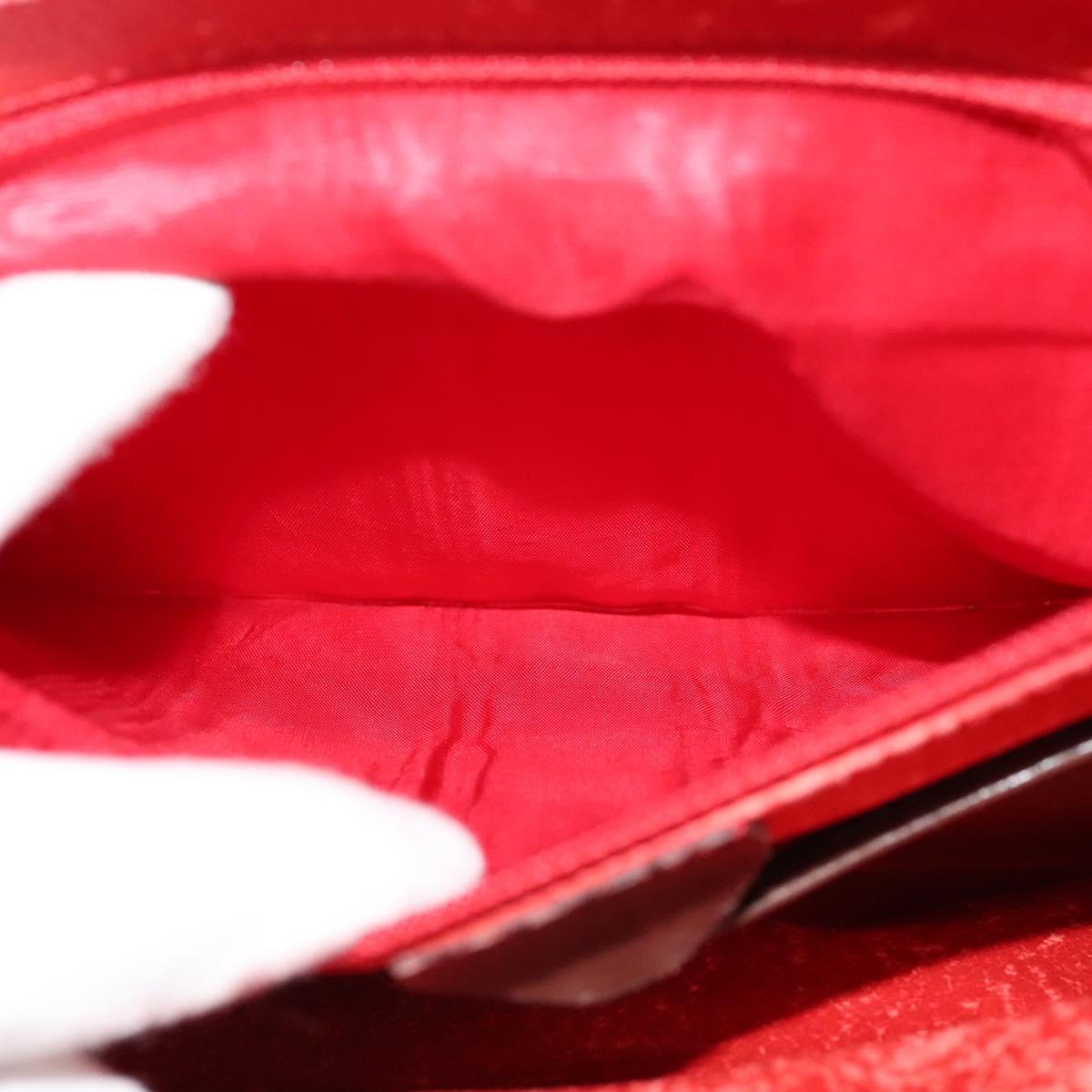 CELINE Shoulder Bag Leather Brown Gold Auth 139394