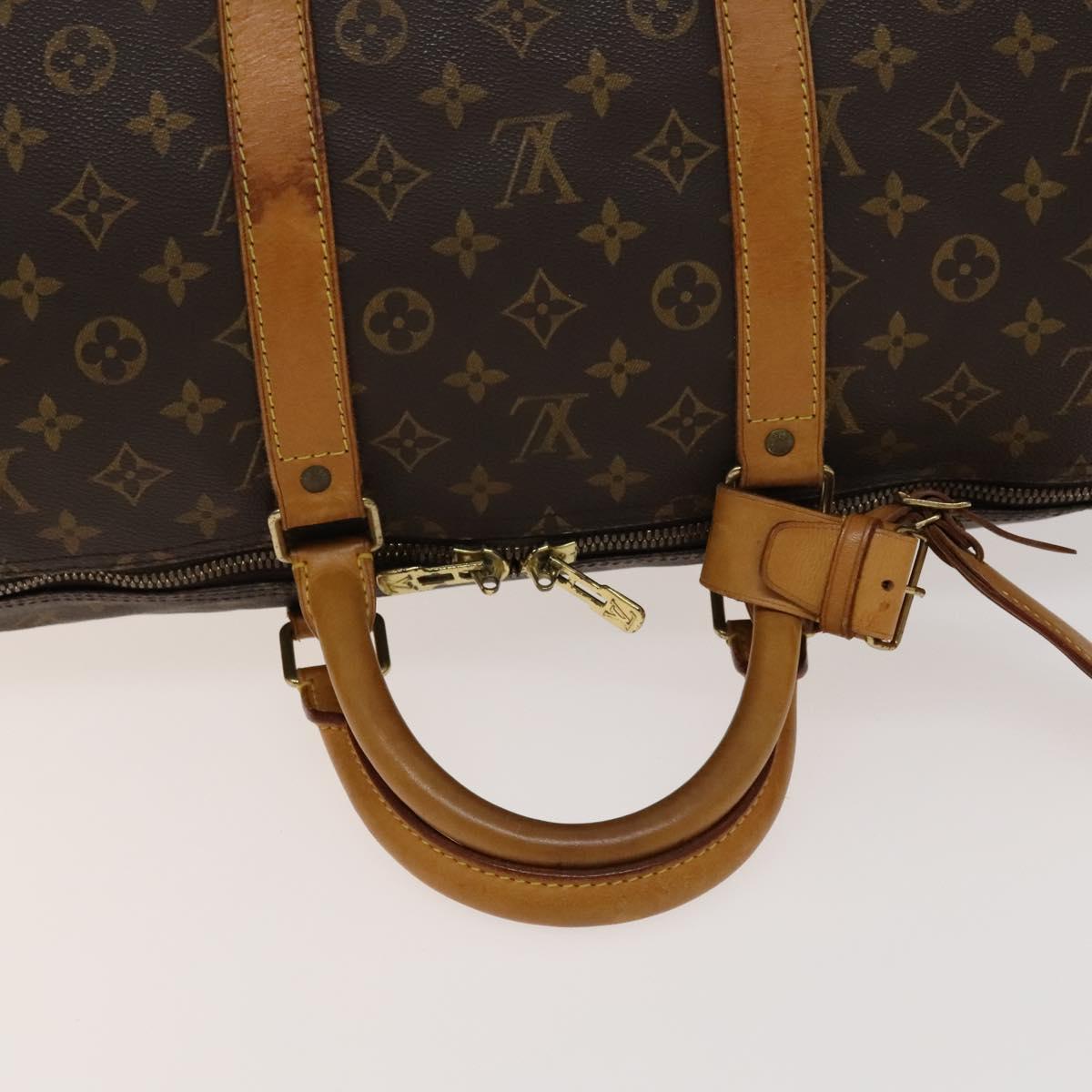 LOUIS VUITTON Monogram Keepall 55 Boston Bag M41424 LV Auth 139406