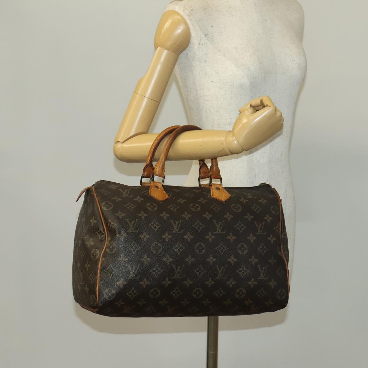 LOUIS VUITTON Monogram Speedy 35 Hand Bag M41524 LV Auth 139418