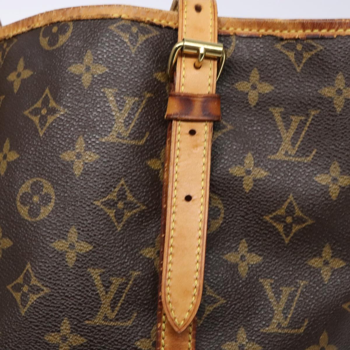 LOUIS VUITTON Monogram Bucket GM Shoulder Bag M42236 LV Auth 139420