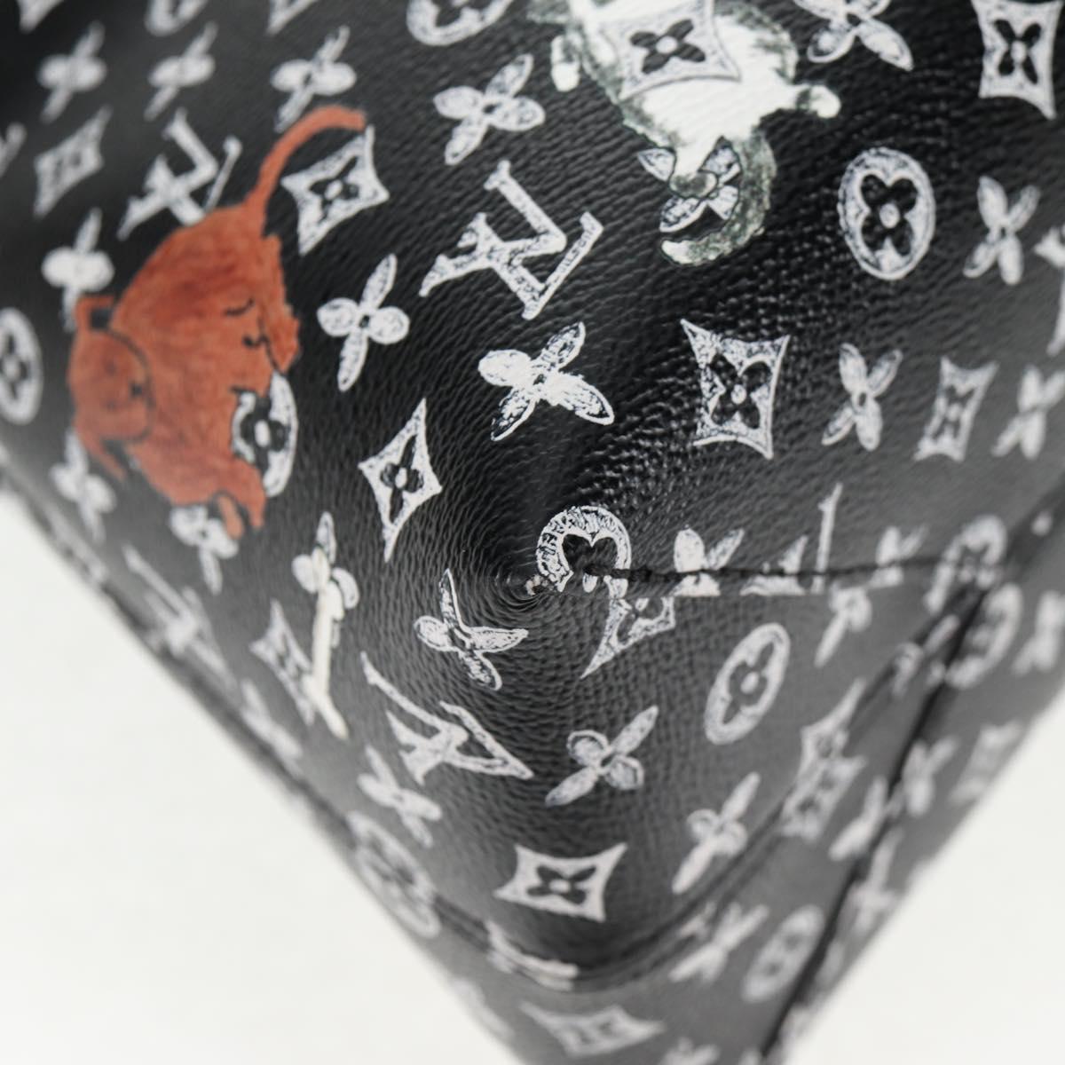 LOUIS VUITTON Catgram Alma Soup Hand Bag Black M44403 LV Auth 139431SM