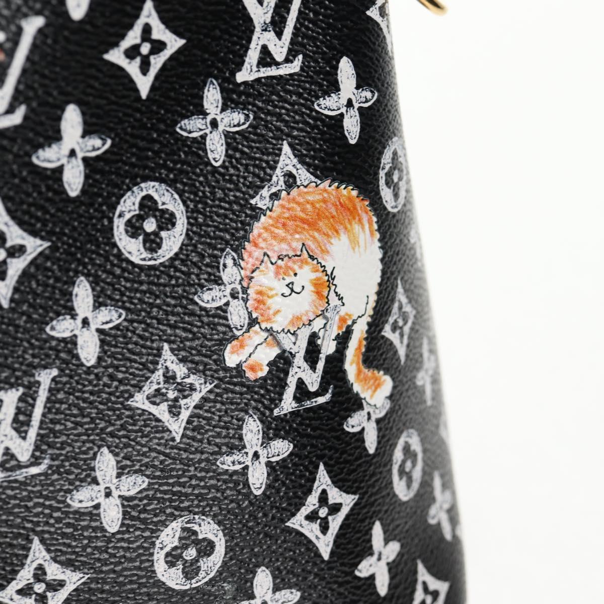 LOUIS VUITTON Catgram Alma Soup Hand Bag Black M44403 LV Auth 139431SM