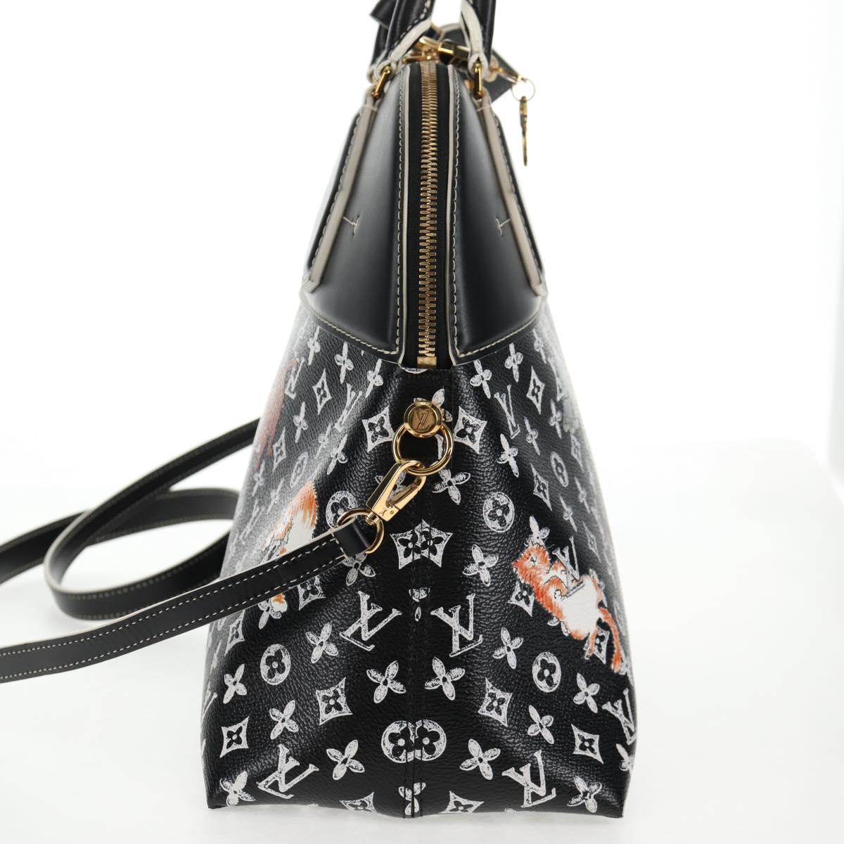 LOUIS VUITTON Catgram Alma Soup Hand Bag Black M44403 LV Auth 139431SM