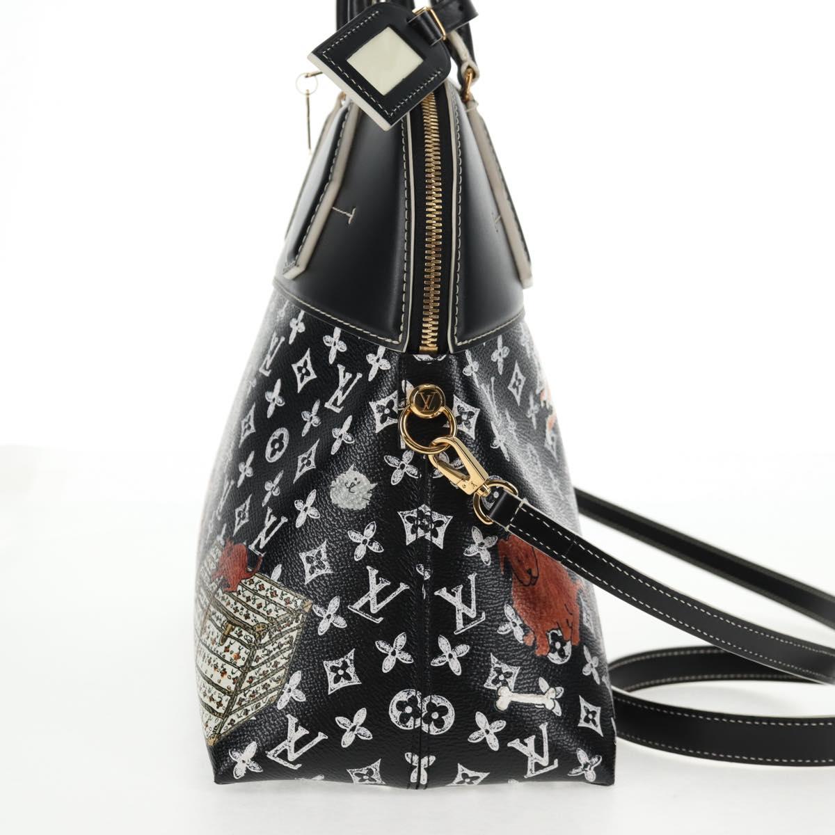 LOUIS VUITTON Catgram Alma Soup Hand Bag Black M44403 LV Auth 139431SM