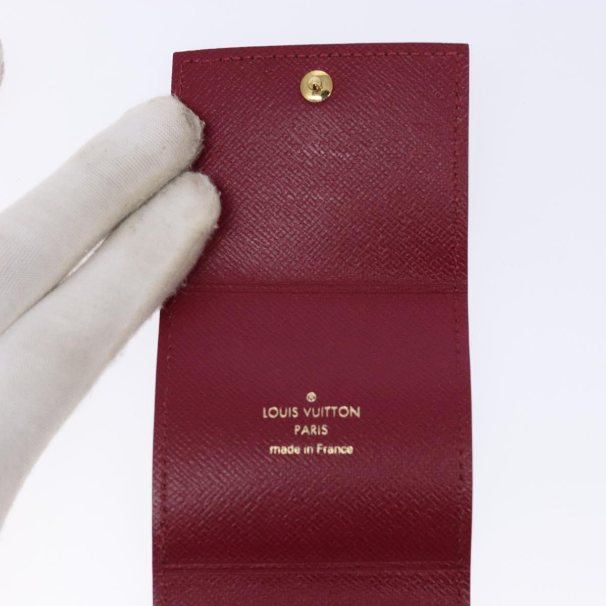 LOUIS VUITTON Monogram Etui Ektur Earphone case Fuchsia M61476 LV Auth 139432