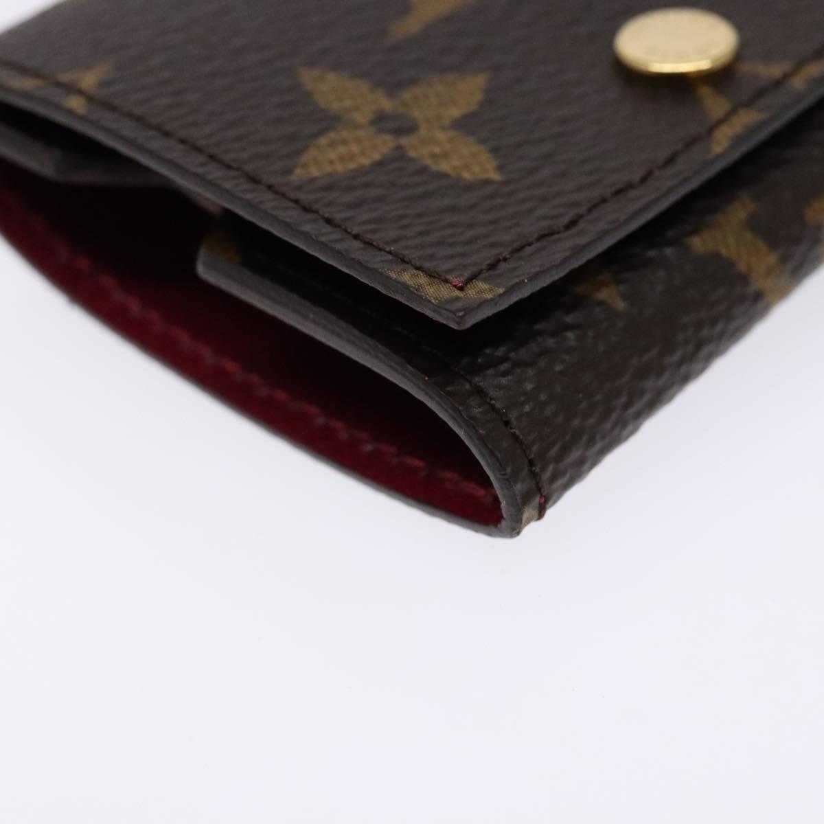 LOUIS VUITTON Monogram Etui Ektur Earphone case Fuchsia M61476 LV Auth 139432