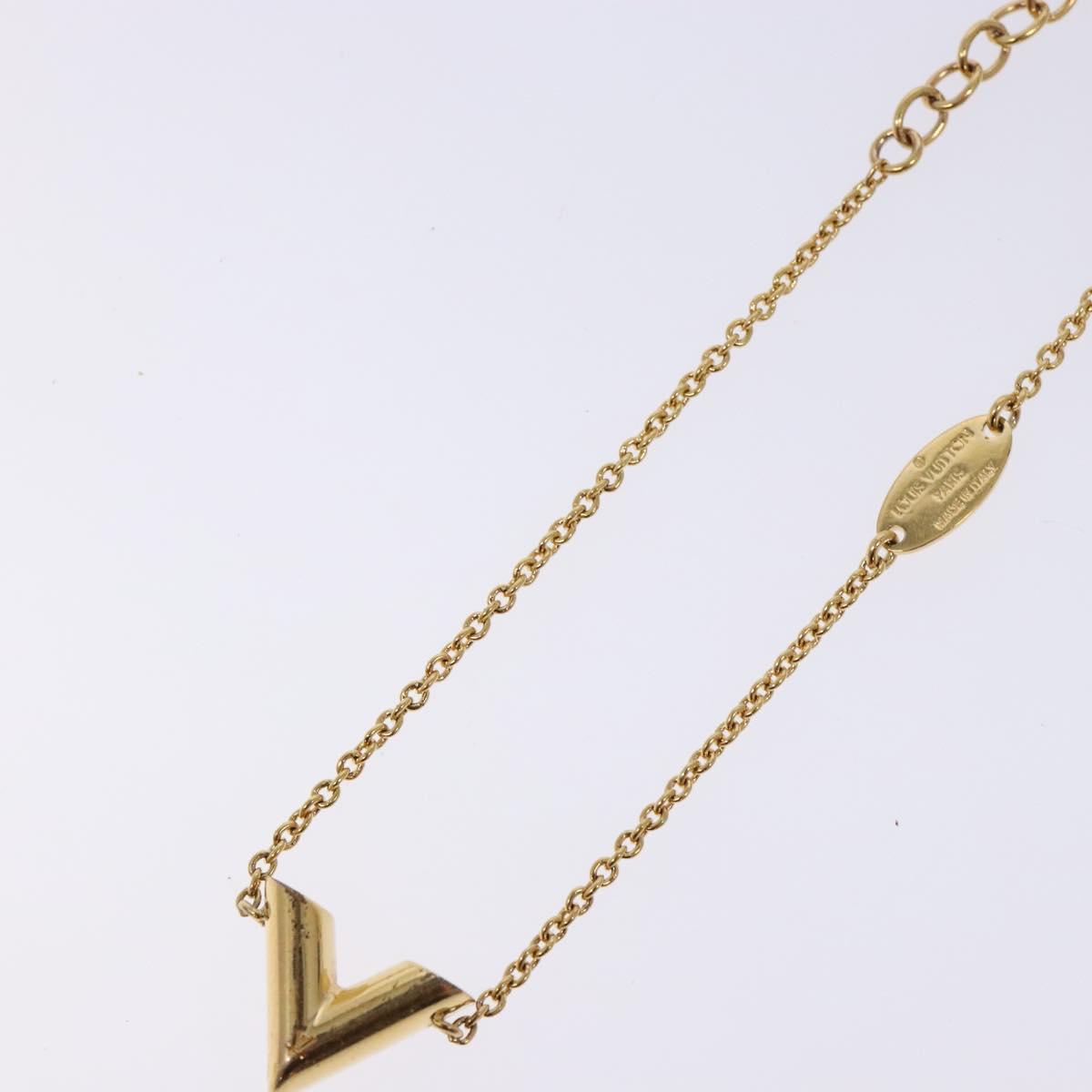 LOUIS VUITTON Essential V Bracelet Gold M61084 LV Auth 139434