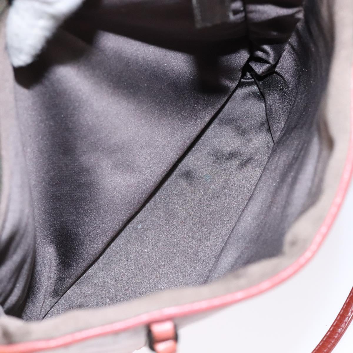 PRADA Hand Bag Leather Pink Silver Auth 139448