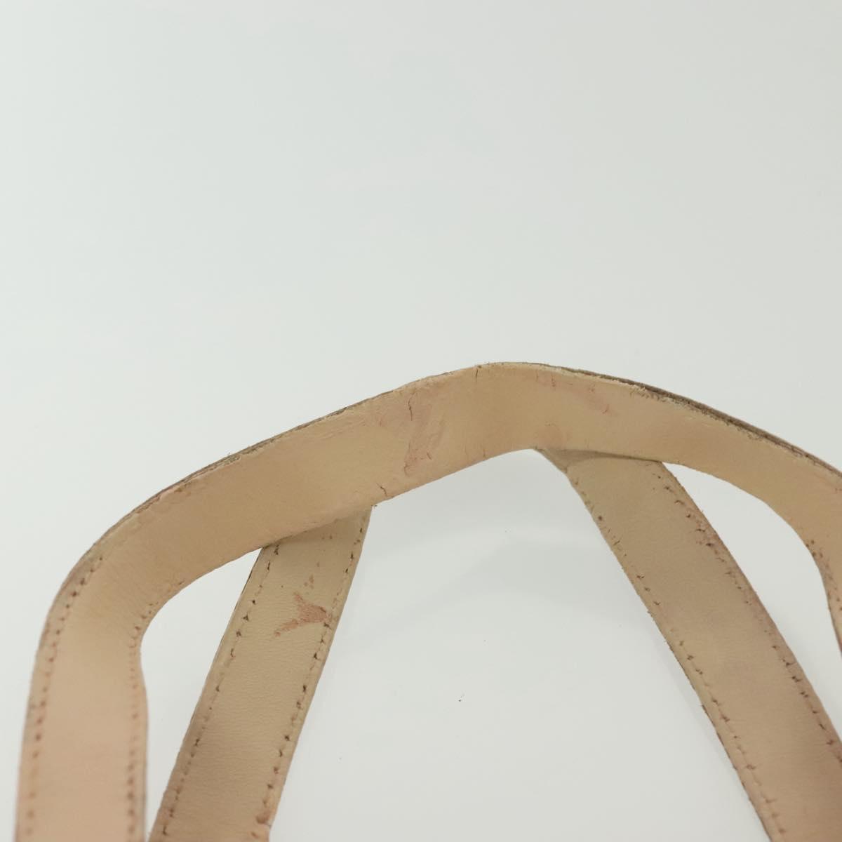 FENDI Zucchino Canvas Hand Bag Pink Gold Auth 139455